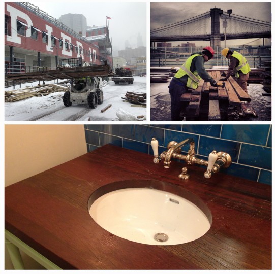 Reclaimed Tropical Hardwoods at South Street Seaport, NYC Sawkill Lumber