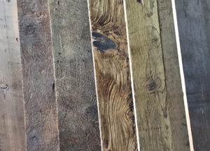 reclaimed wood flooring and paneling from barns