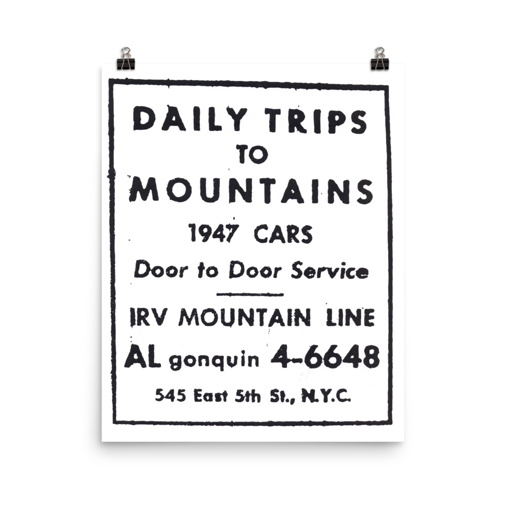 DAILY TRIPS TO MOUNTAINS 1947 CARS